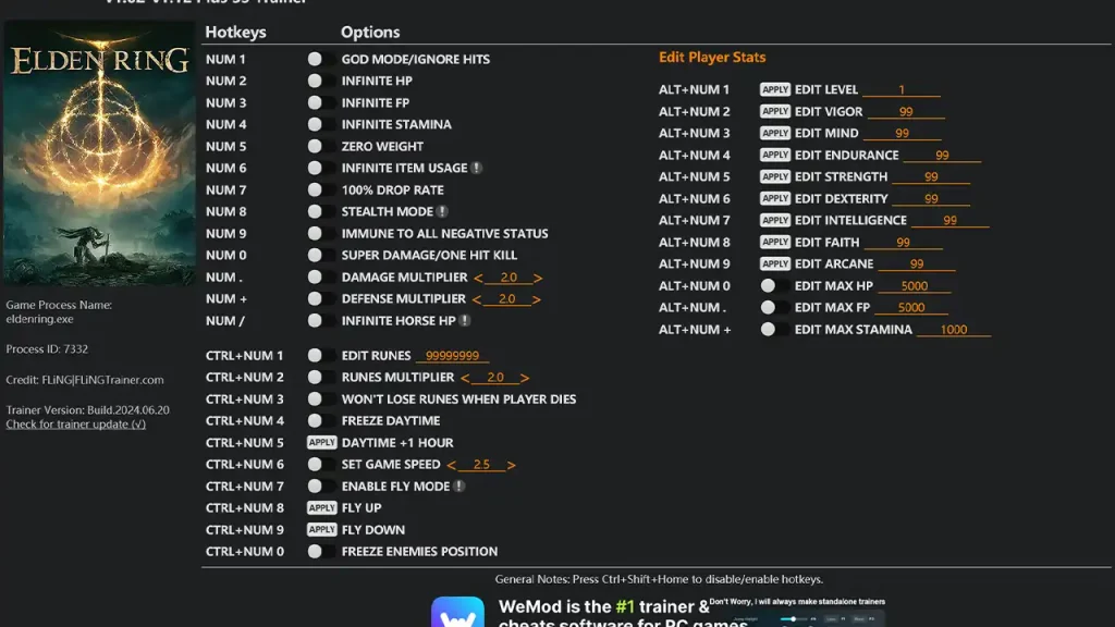 Elden Ring Trainer Cheat v1.12